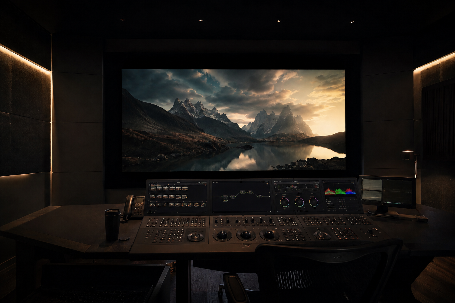 Professional colour grading suite